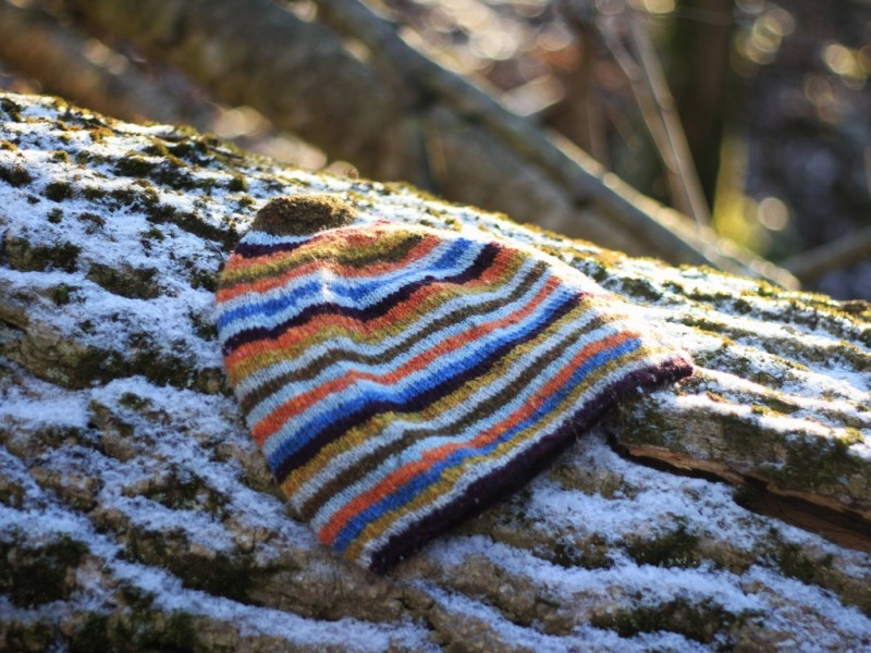 Stripy wooly hat